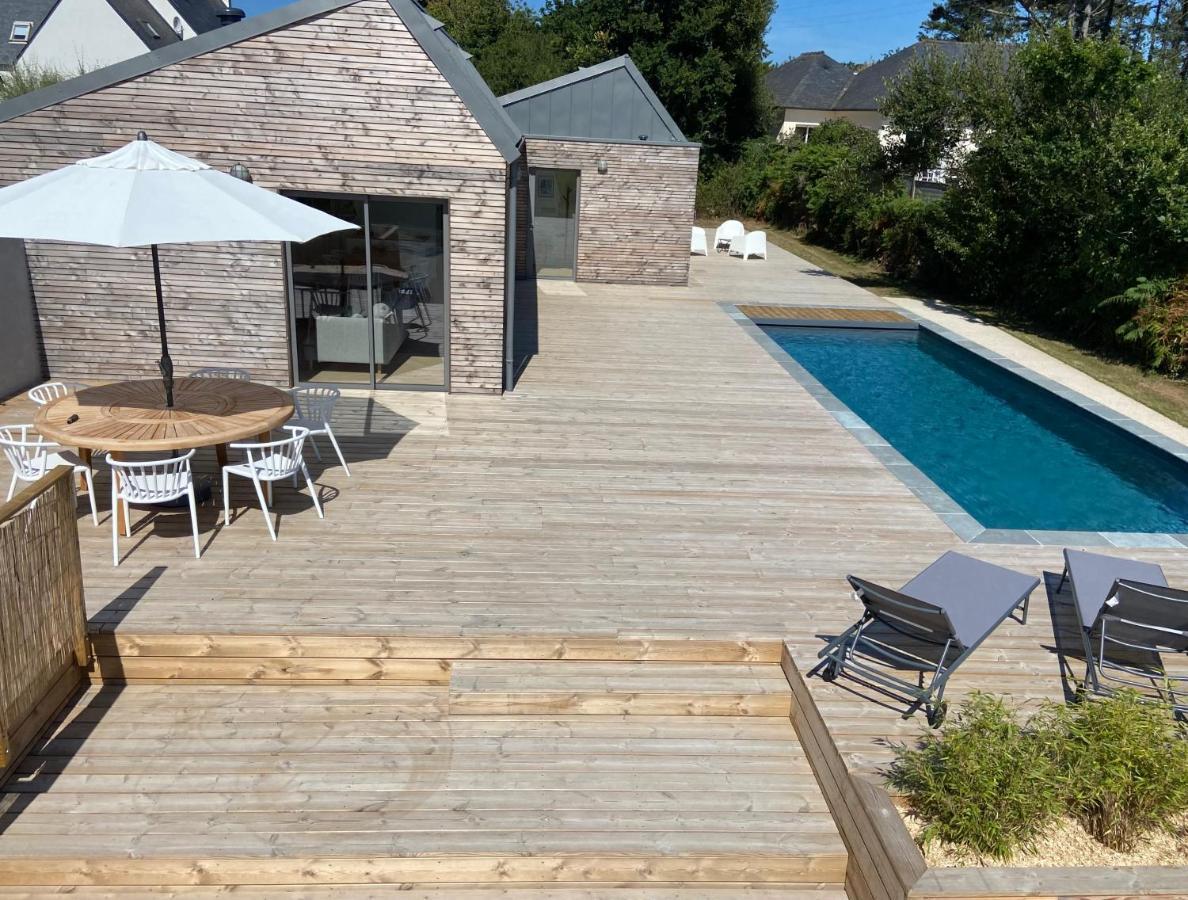Magnifique villa avec piscine, à 5 min des plages Landunvez Exterior foto